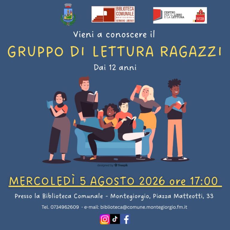 Gruppo di Lettura – Ragazzi dai 12 anni